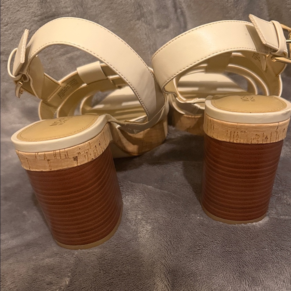 Michael Kors Women's White Strappy Sandals - Picture 3 of 4